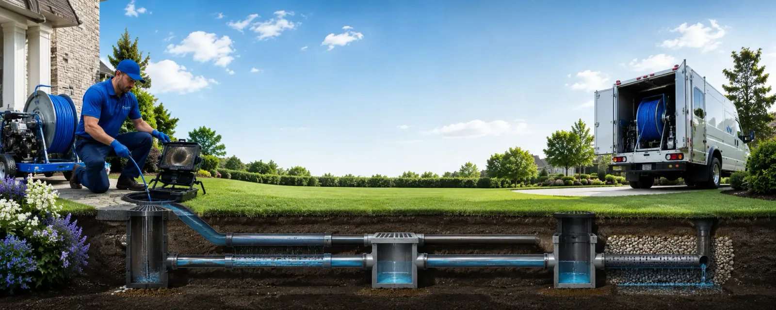 Outdoor drain cleaning information for Livermore, IA